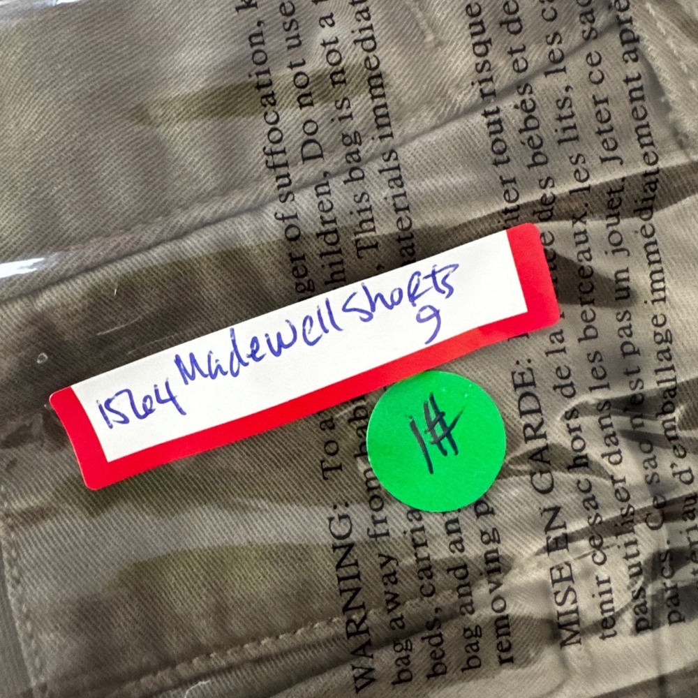 Madewell Chino Shorts Mens 34 Olive Green CoolMax All Season (1564) - Picture 10 of 10